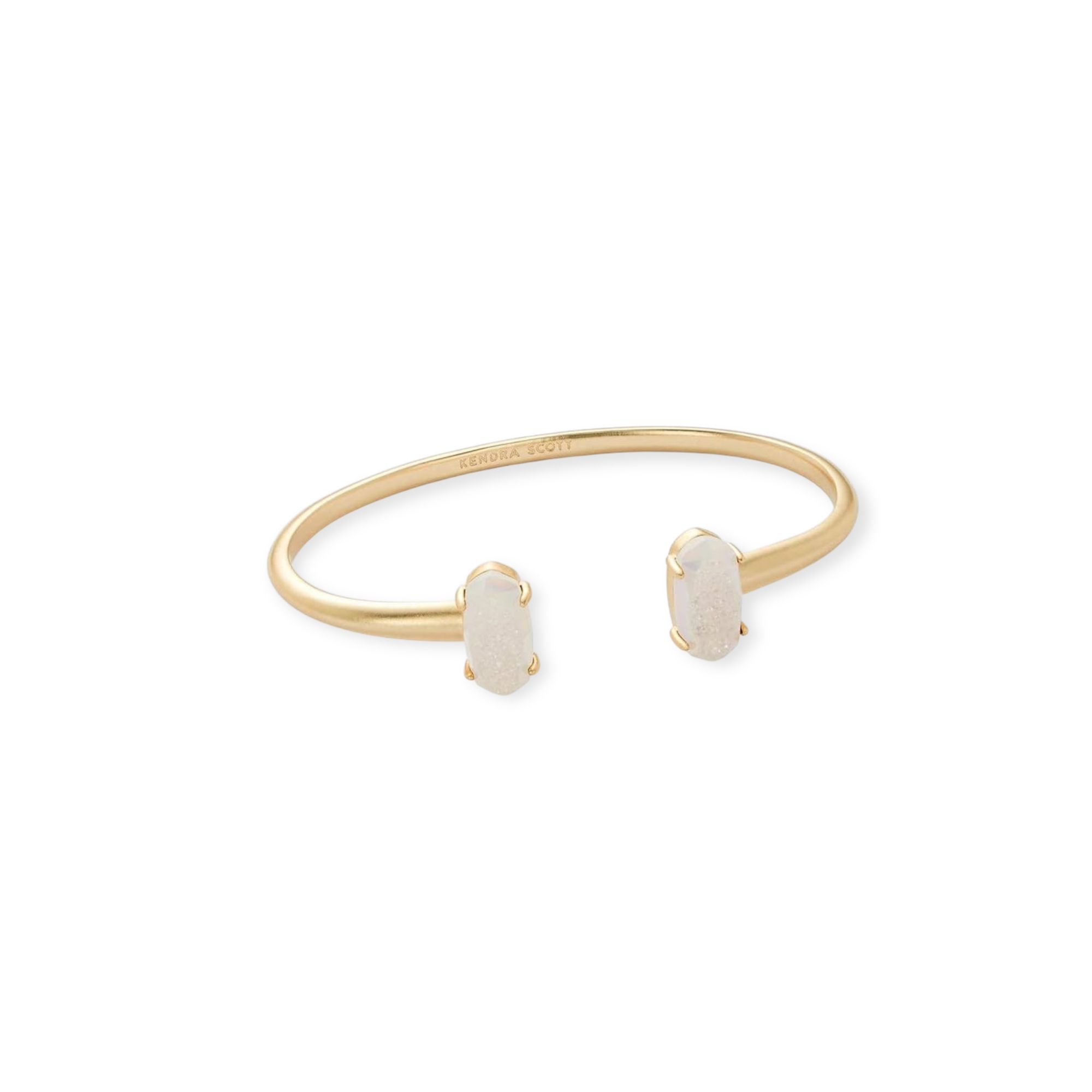 Edi Gold Cuff Bracelet in Iridescent Drusy