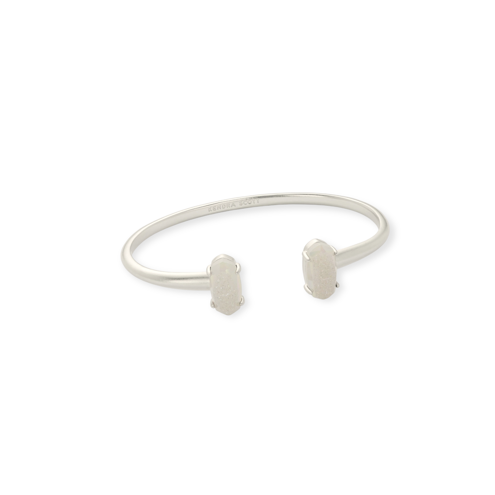 Edi Silver Cuff Bracelet in Iridescent Drusy