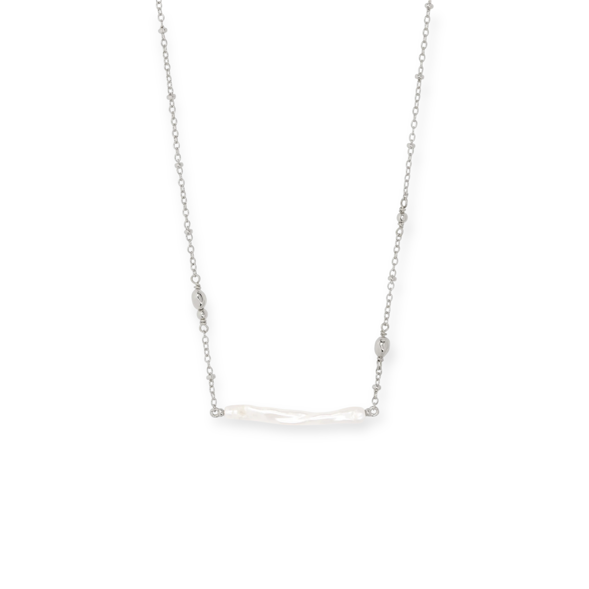 Eileen Silver Pendant Necklace in Freshwater Cultured Pearl