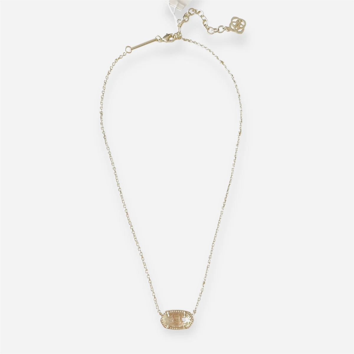 Elisa Silver Pendant Necklace in Clear Crystal
