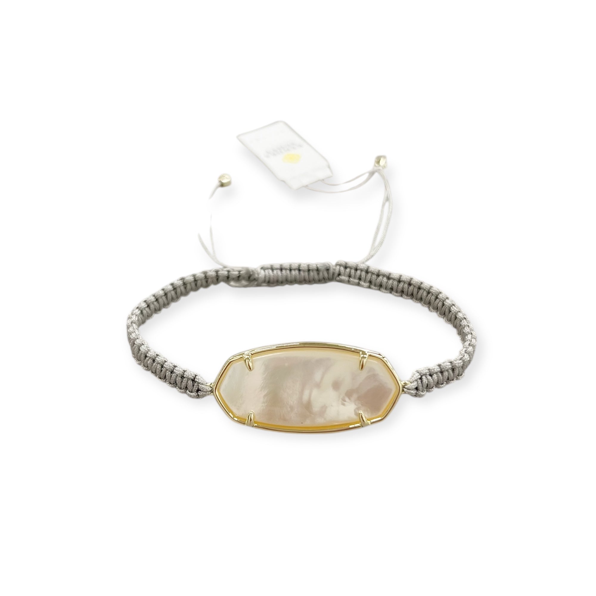 Elle Gold Friendship Bracelet in Ivory Mother of Pearl