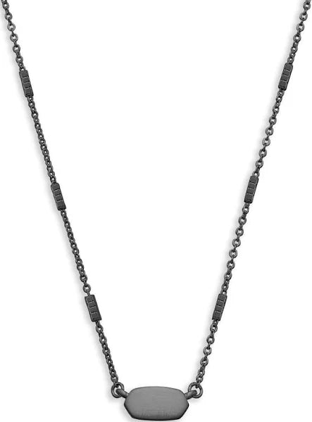 Fern Necklace in Gunmetal