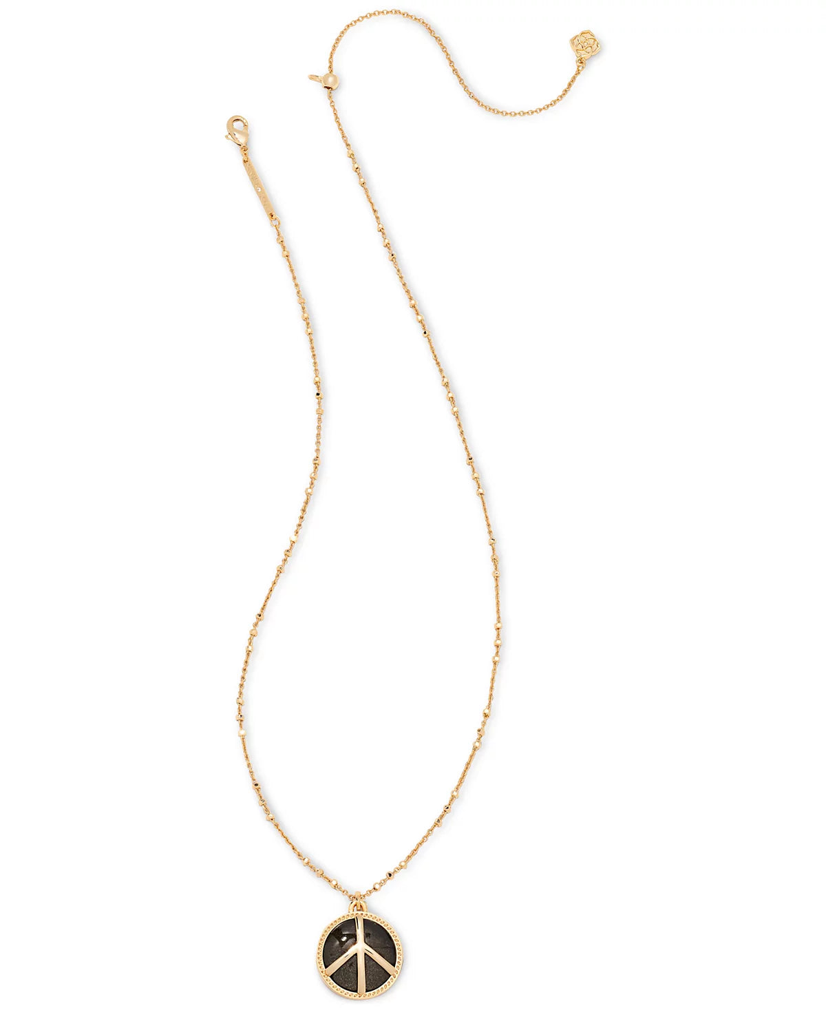 Gold-Tone Peace Reversible Pendant Necklace