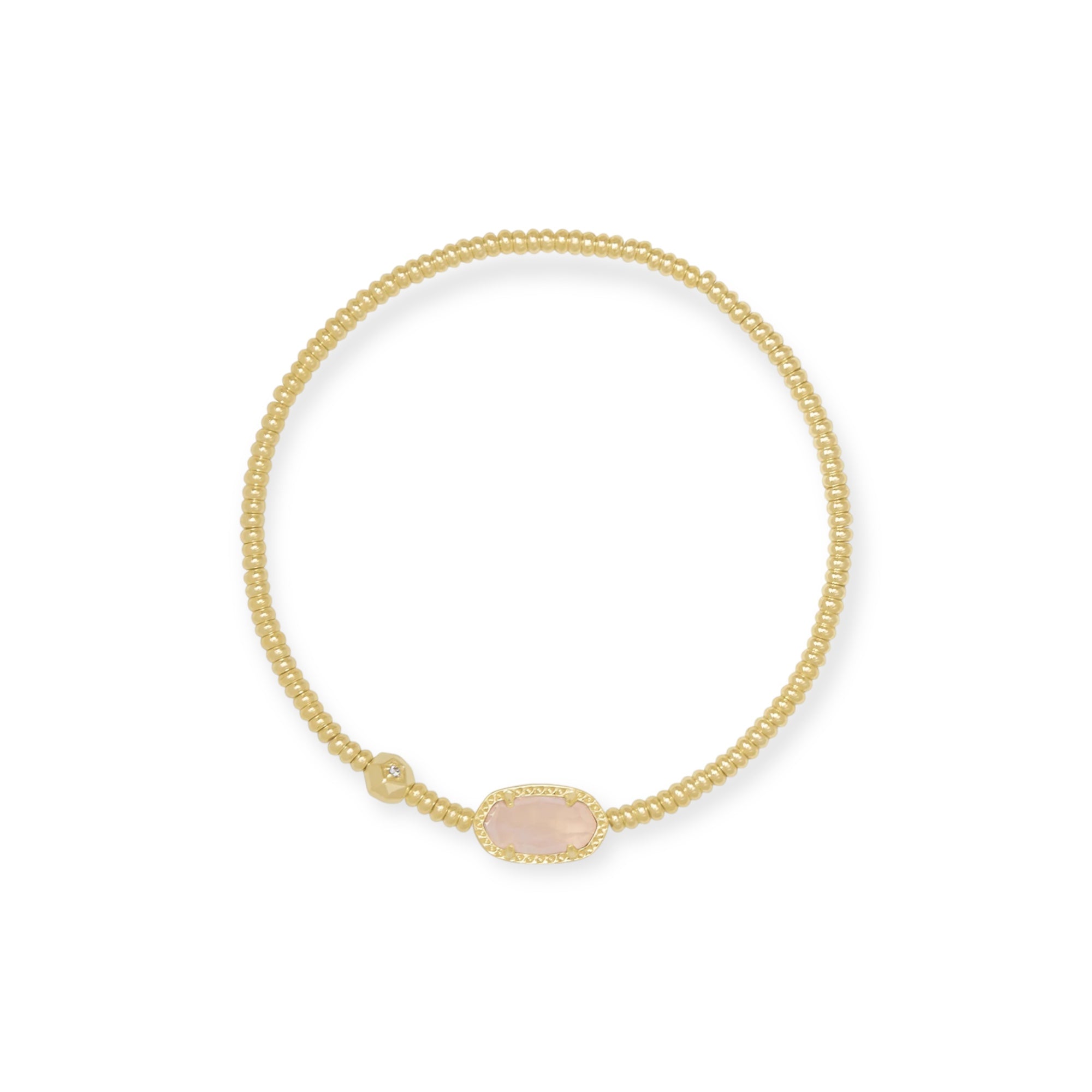 Grayson Stretch Gold Bracelet in Rose Quartz