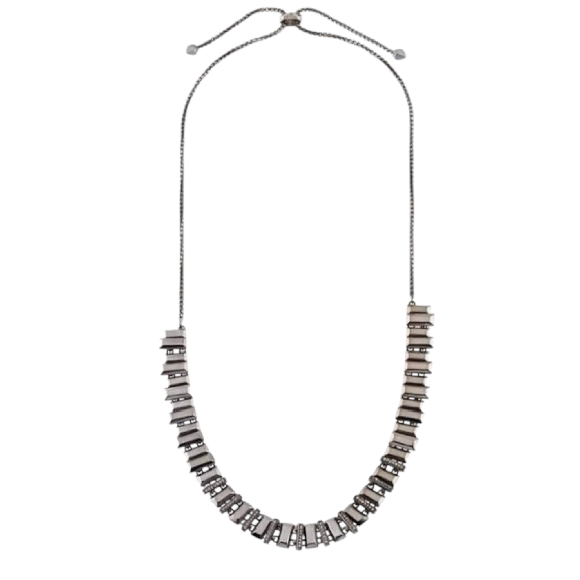 Harper Adjustable Choker Necklace in Hematite