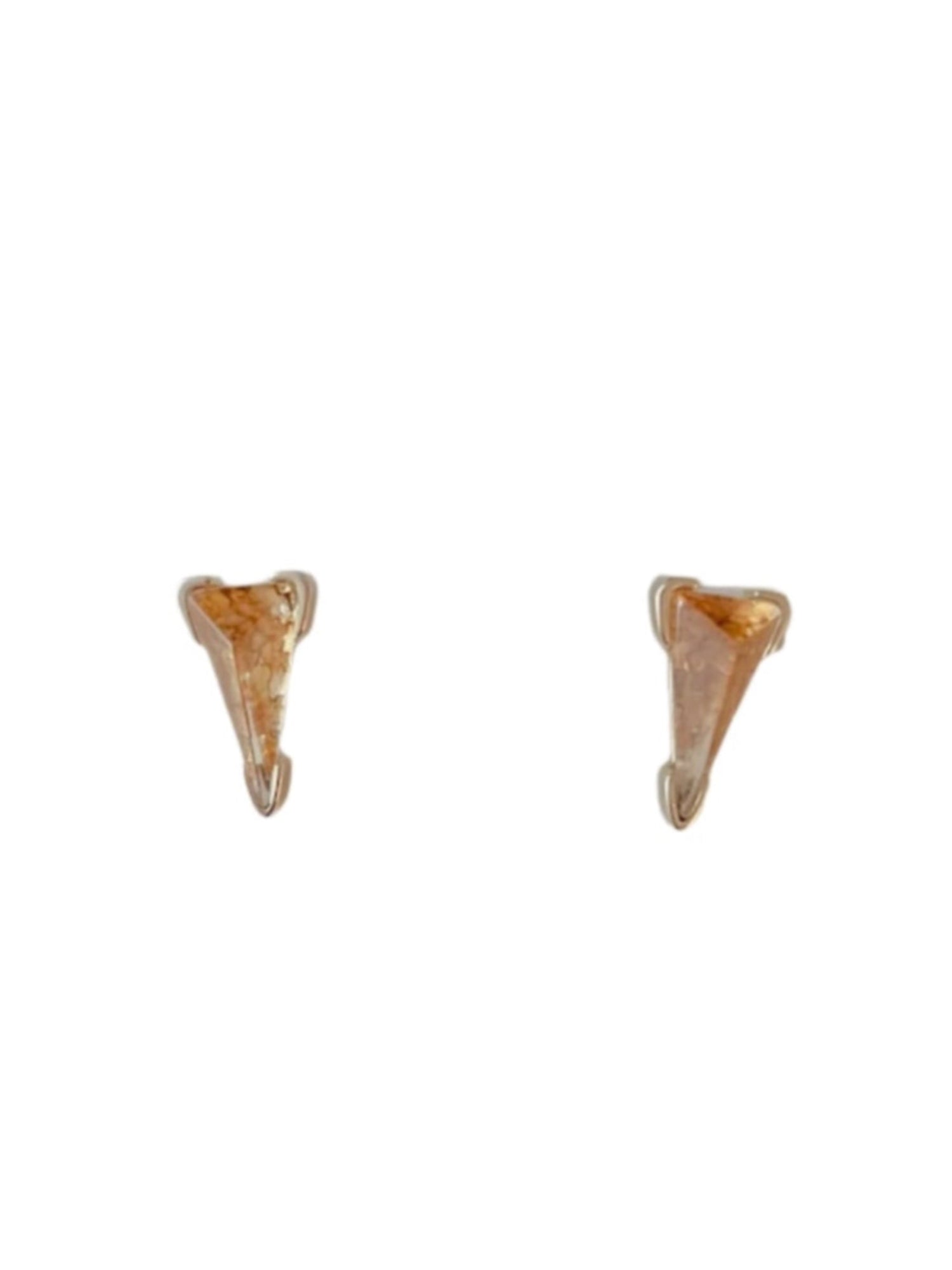 Honor Gold Stud Earrings in Bronze Illusion