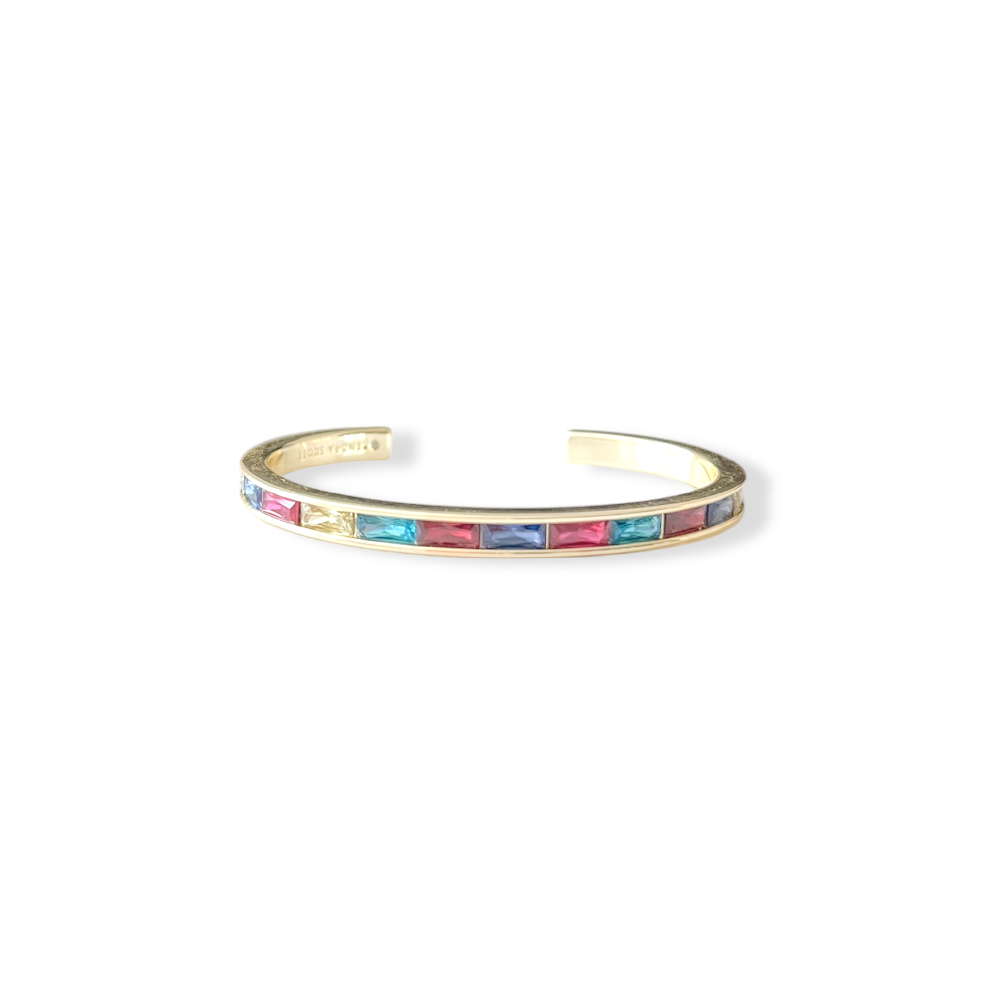 Jack Gold Cuff Bracelet in Multi Crystals