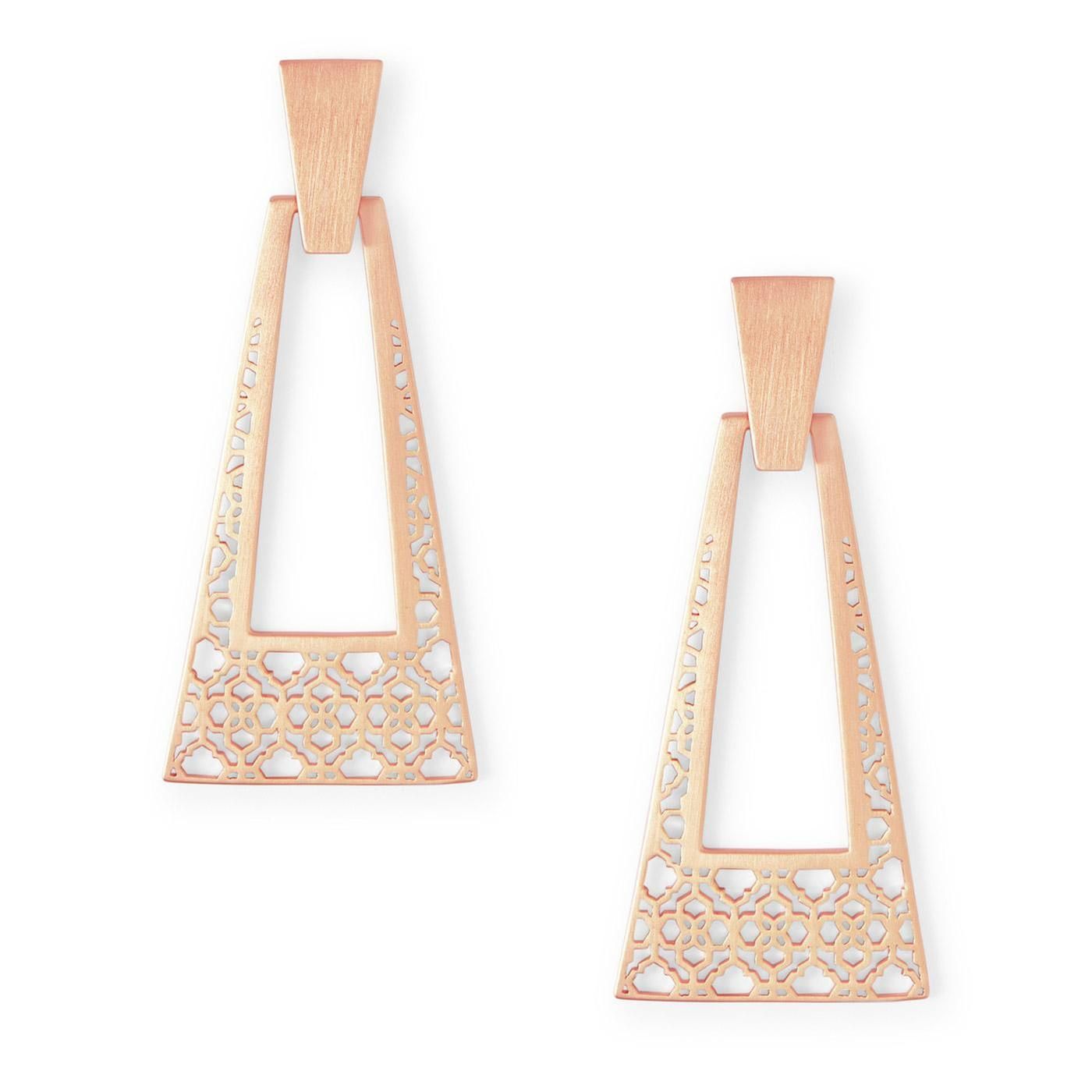Kase Large Statement Earring in Rose Gold