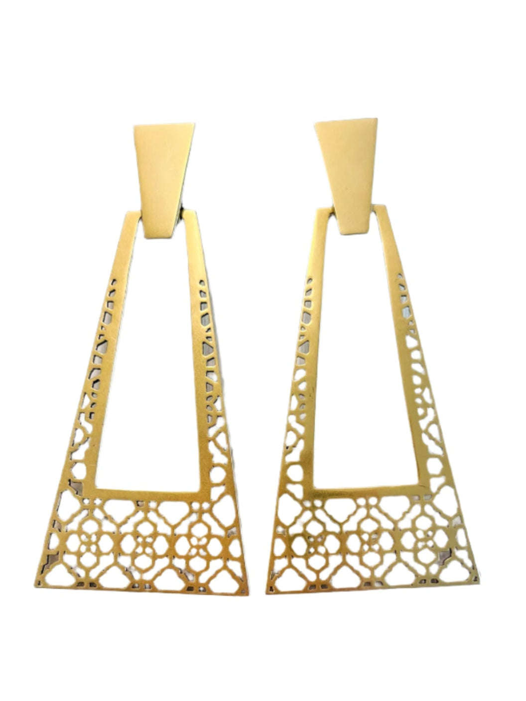 Kase Large Statement Earring in Vintage Gold