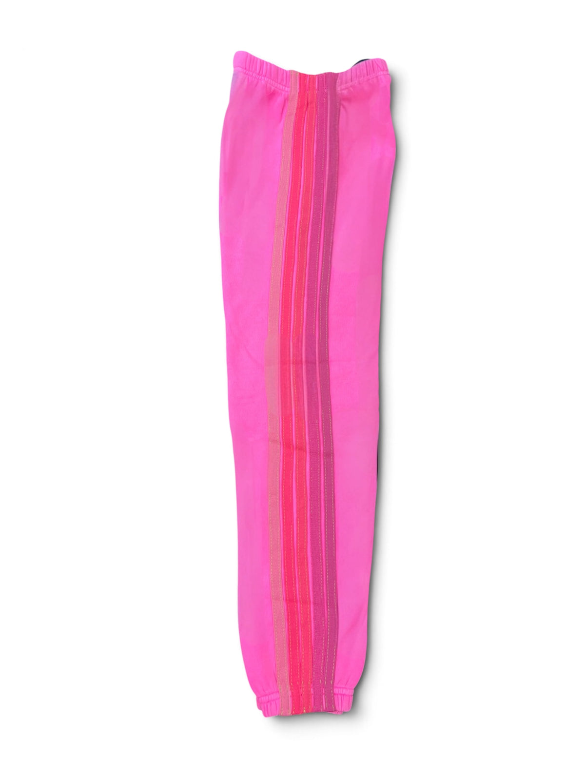 Kids 5 Stripe Sweatpants - Neon Pink