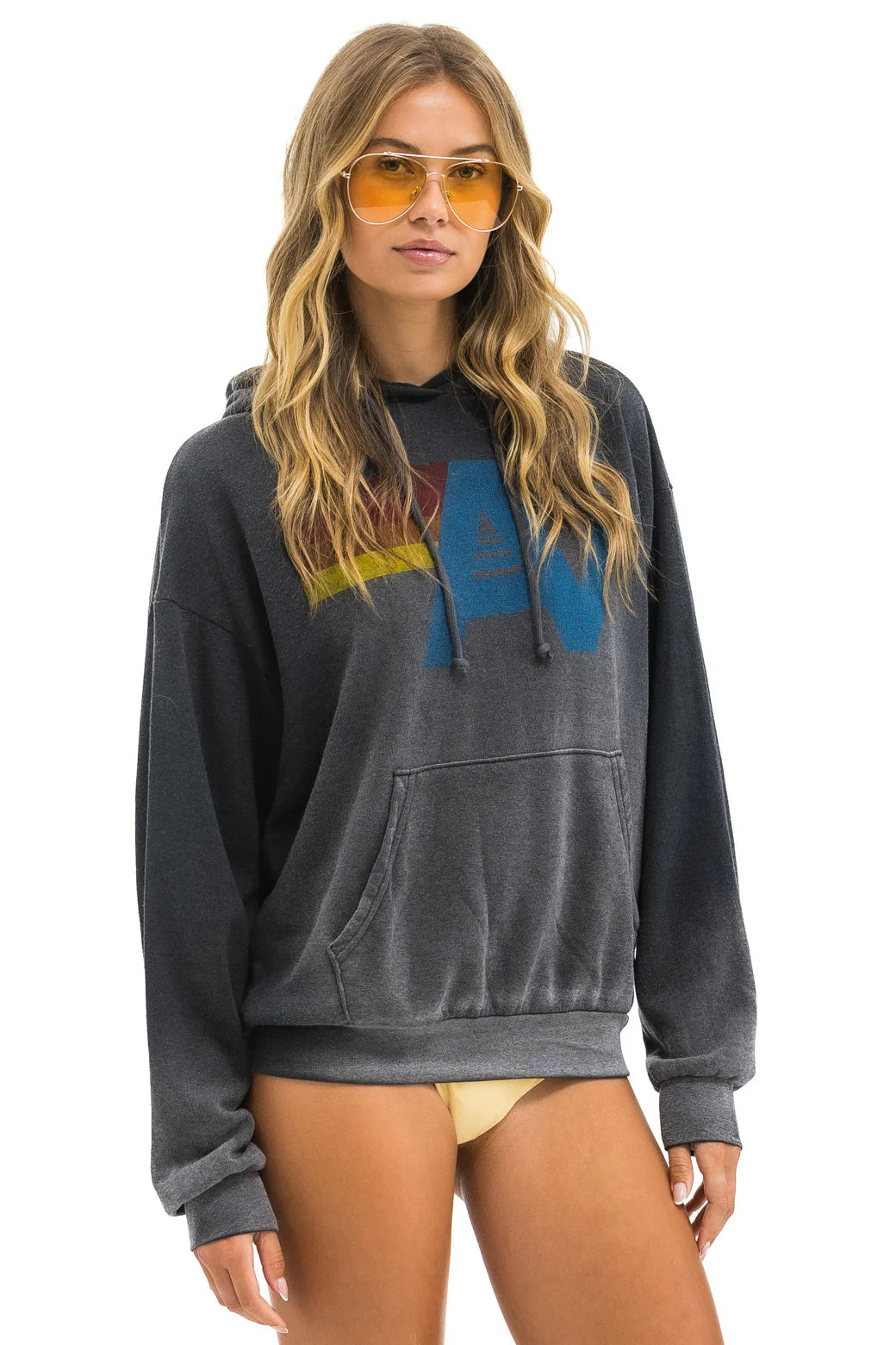 Vintage Logo Pullover Hoodie Relaxed-Faded Smoke