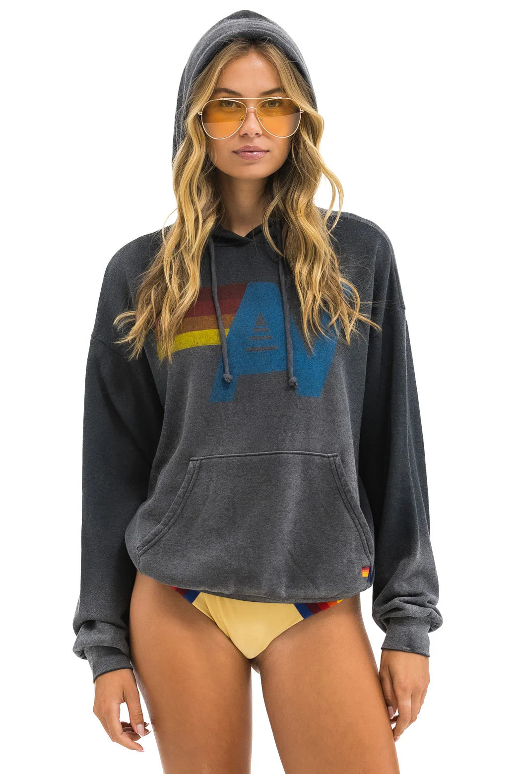 Vintage Logo Pullover Hoodie Relaxed-Faded Smoke