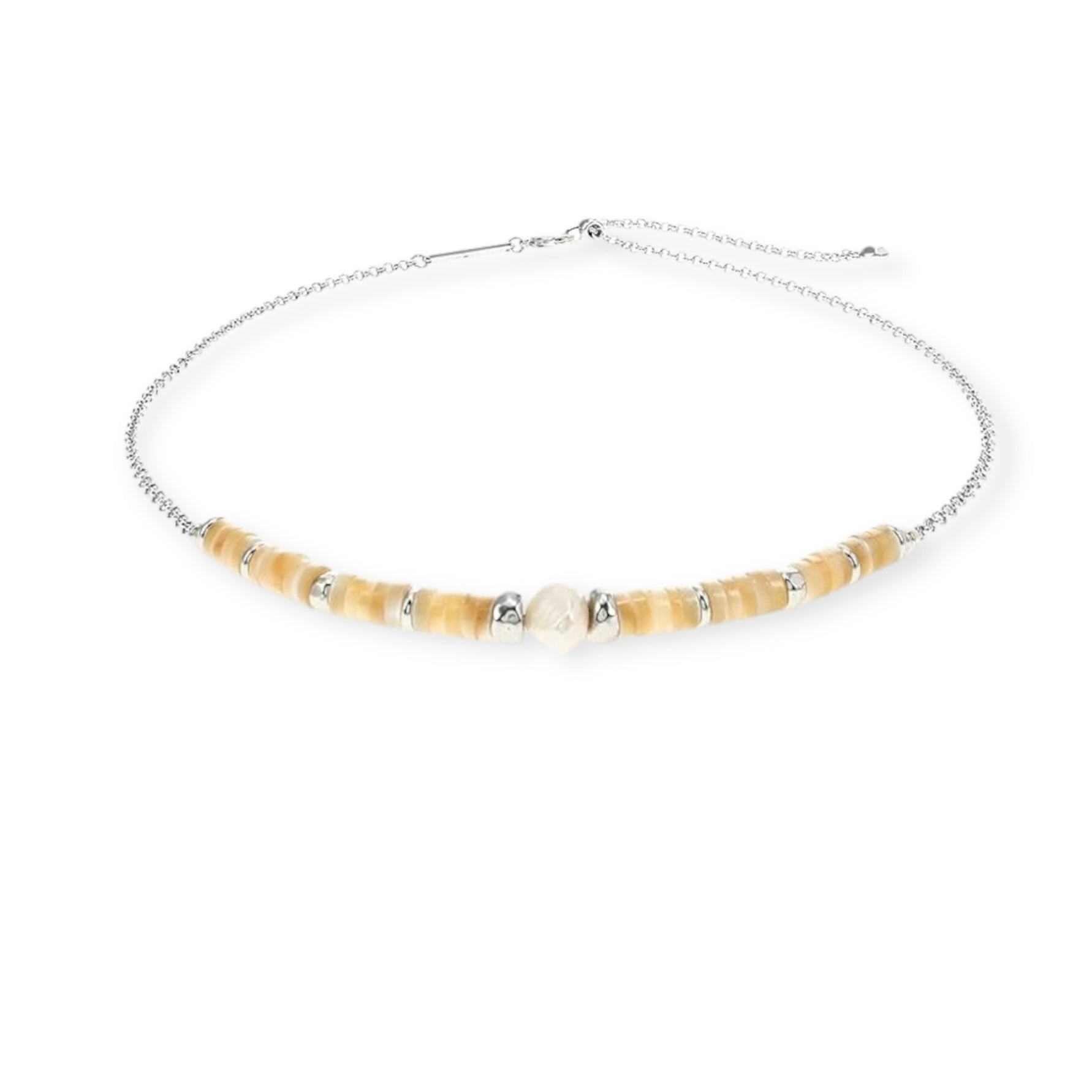 Lila Strand Gold Necklace in Natural