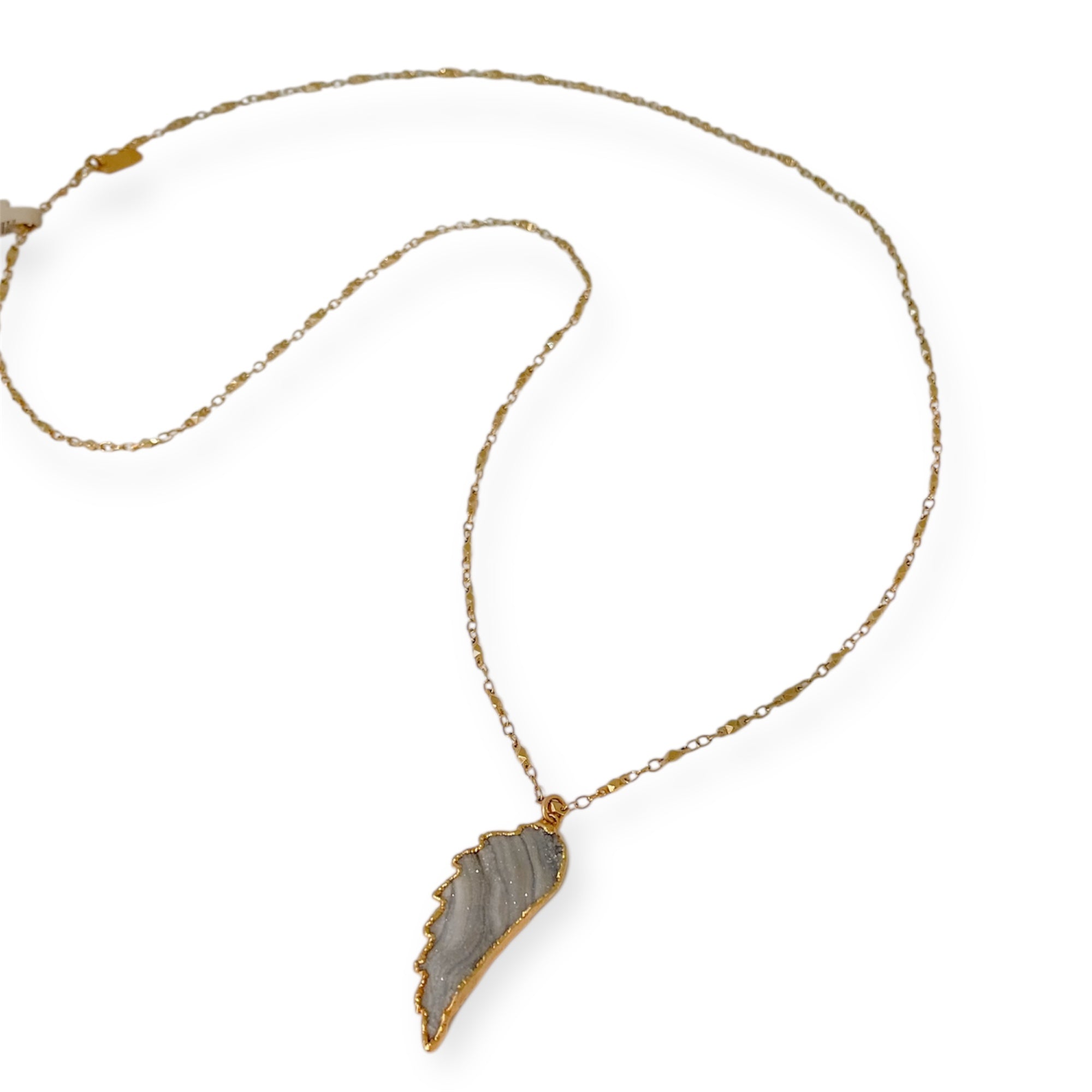 Necklace with a unique pendant on a white background