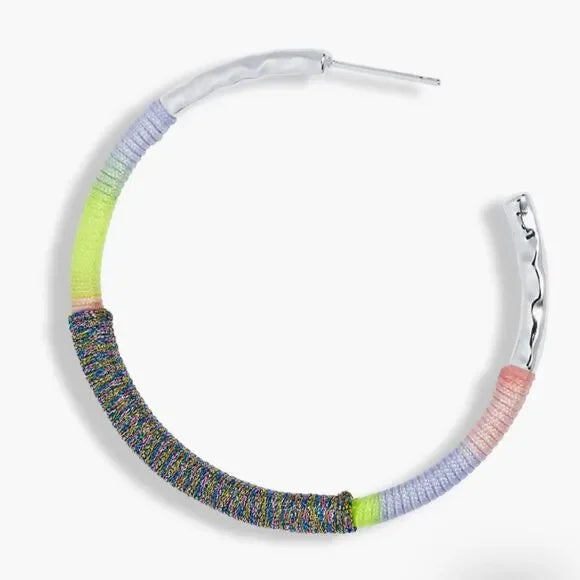 Masie Hoop Earrings in Silver