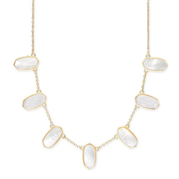 Meadow Necklace in Gold and Ivory Mother of Pearl