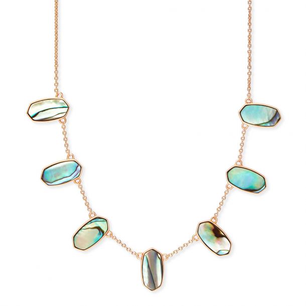 Meadow Necklace in Rose Gold and Abalone