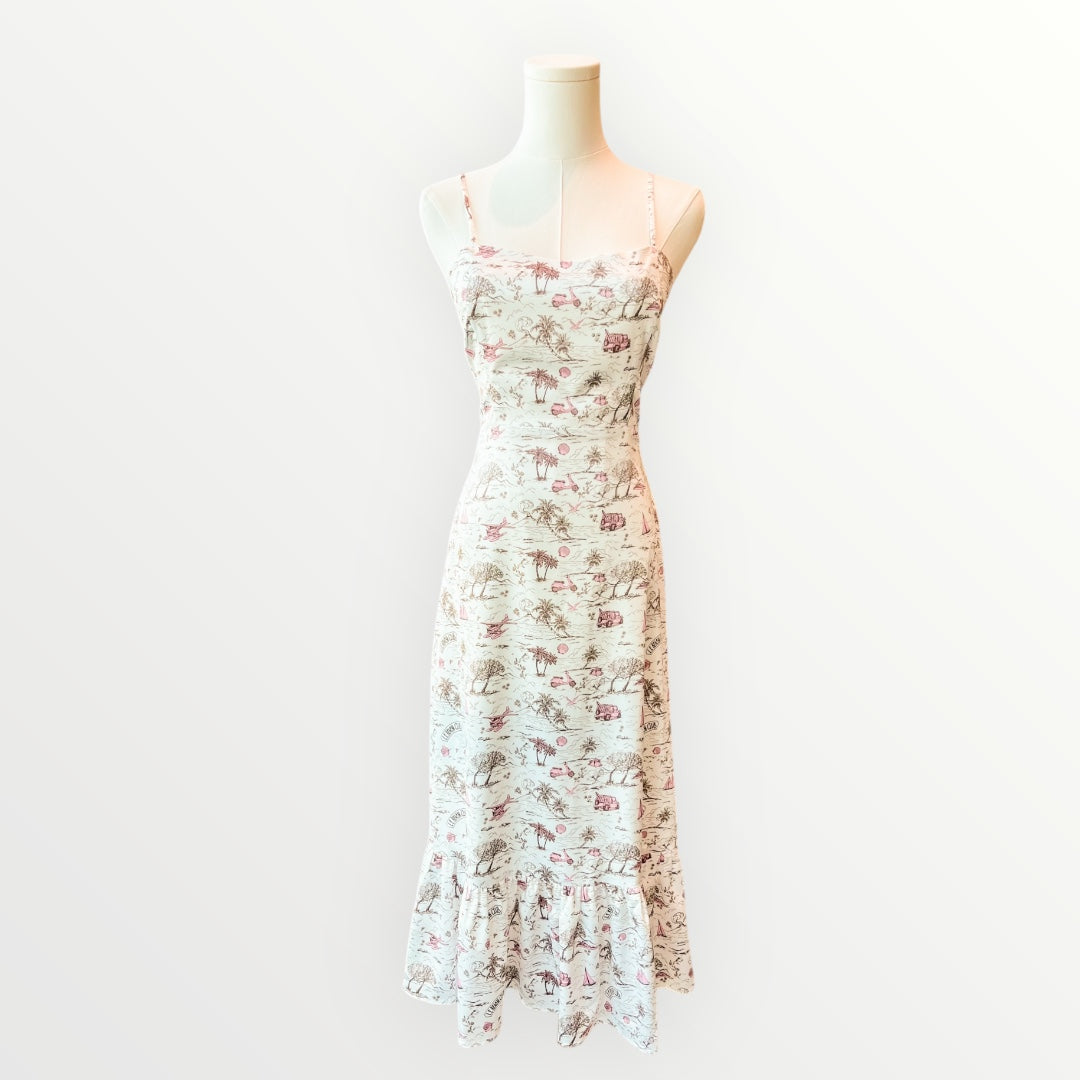 Meredith Dress Le Beach Toile White