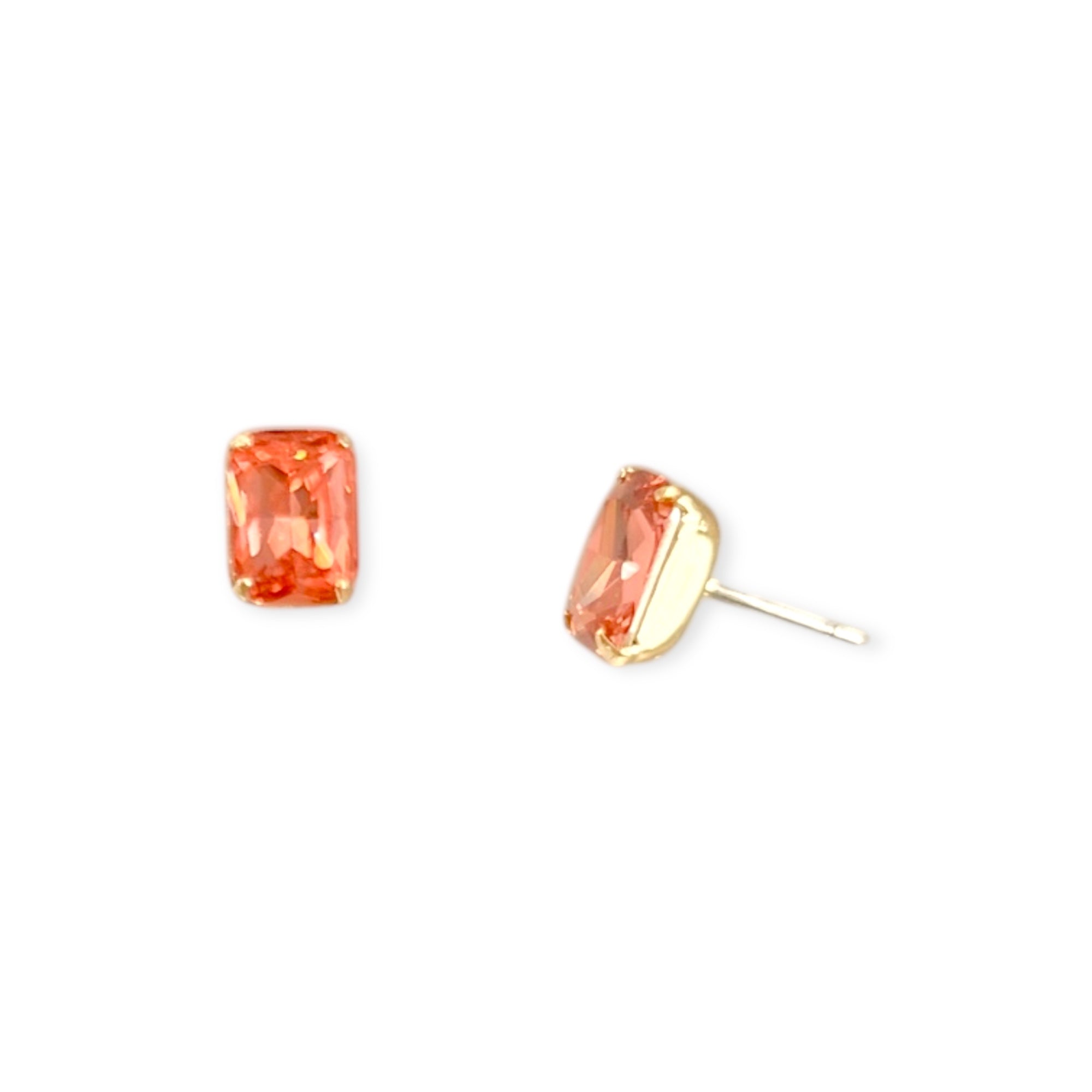 Mini Emerald Cut Crystal Coral