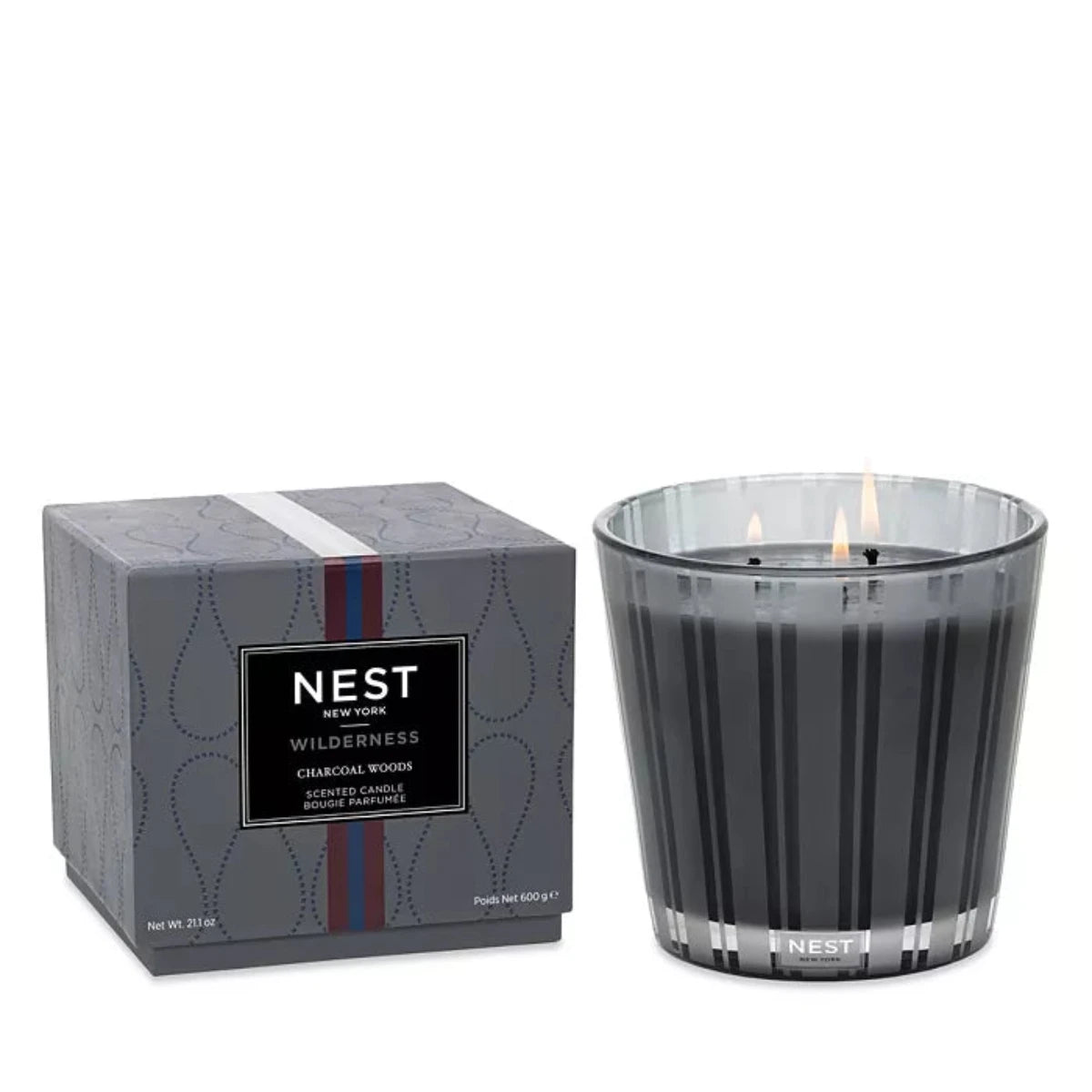 Nest Wilderness Charcoal Woods 3-Wick Candle