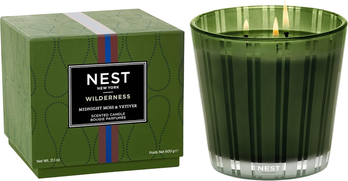 Nest Wilderness Moss & Vetiver 3 Wick Candle