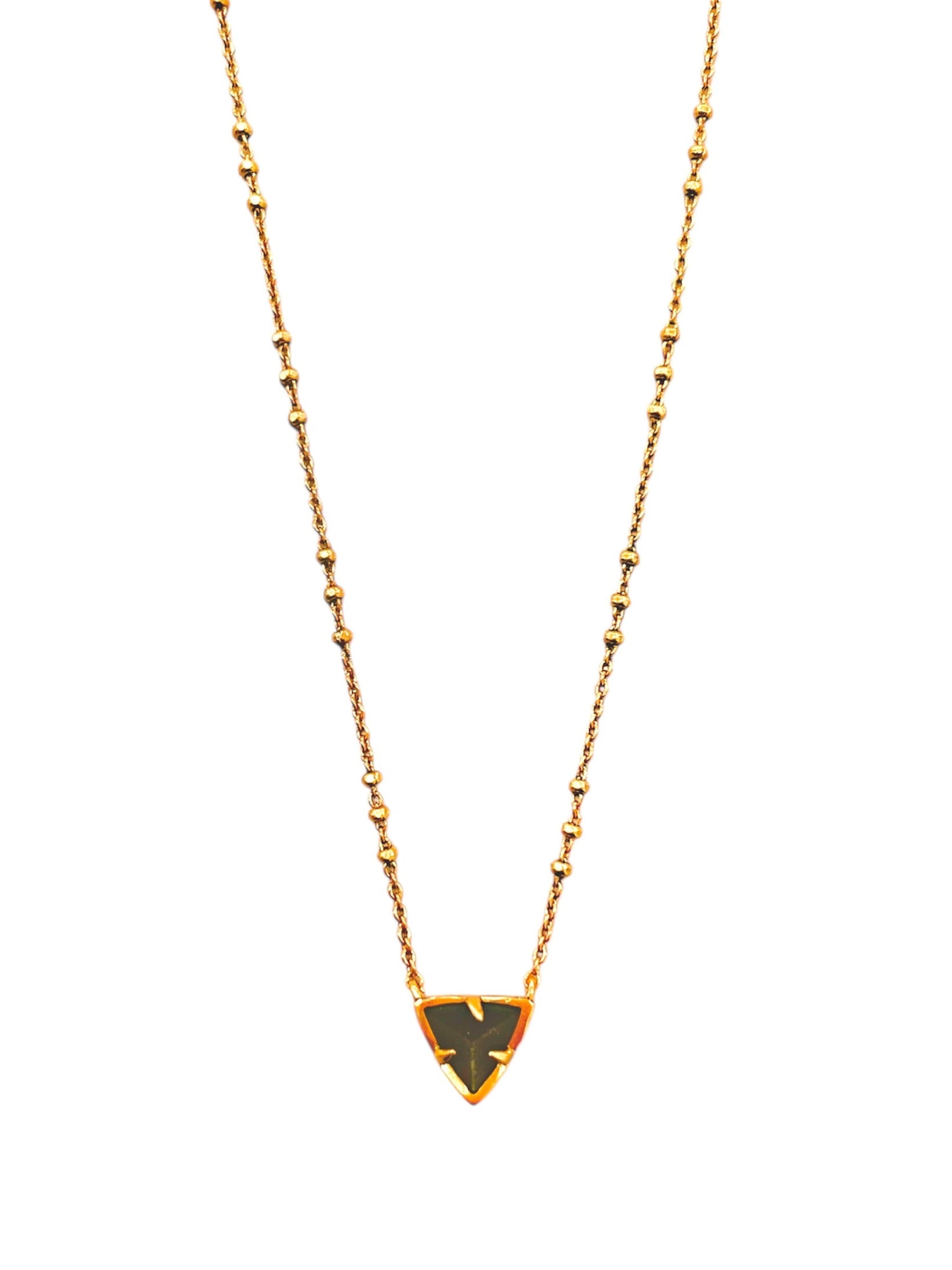Perry Vintage Gold Necklace in Golden Obsidian