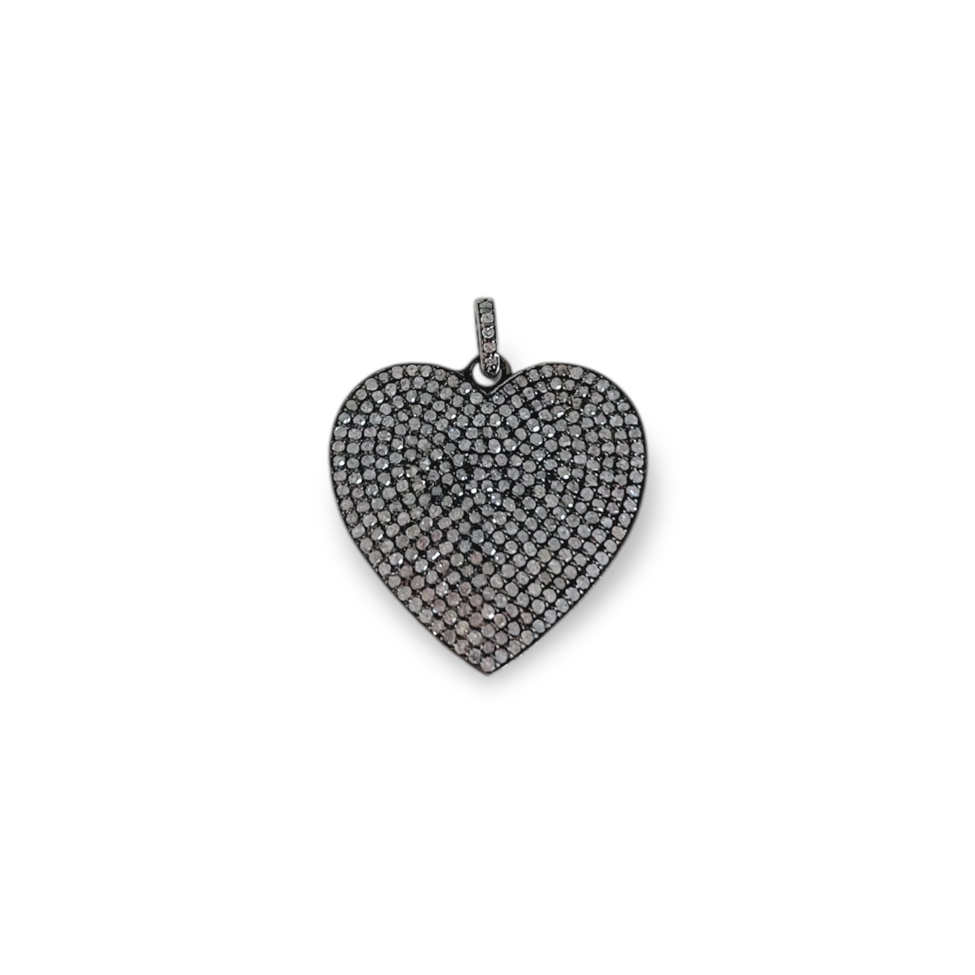 AMJ Heart Pave Diamond Pendant