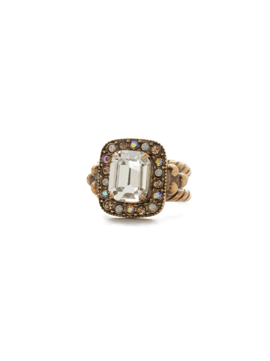RDQ41AGROB Opulent Octagon Cocktail Ring - Bella's House Tulsa