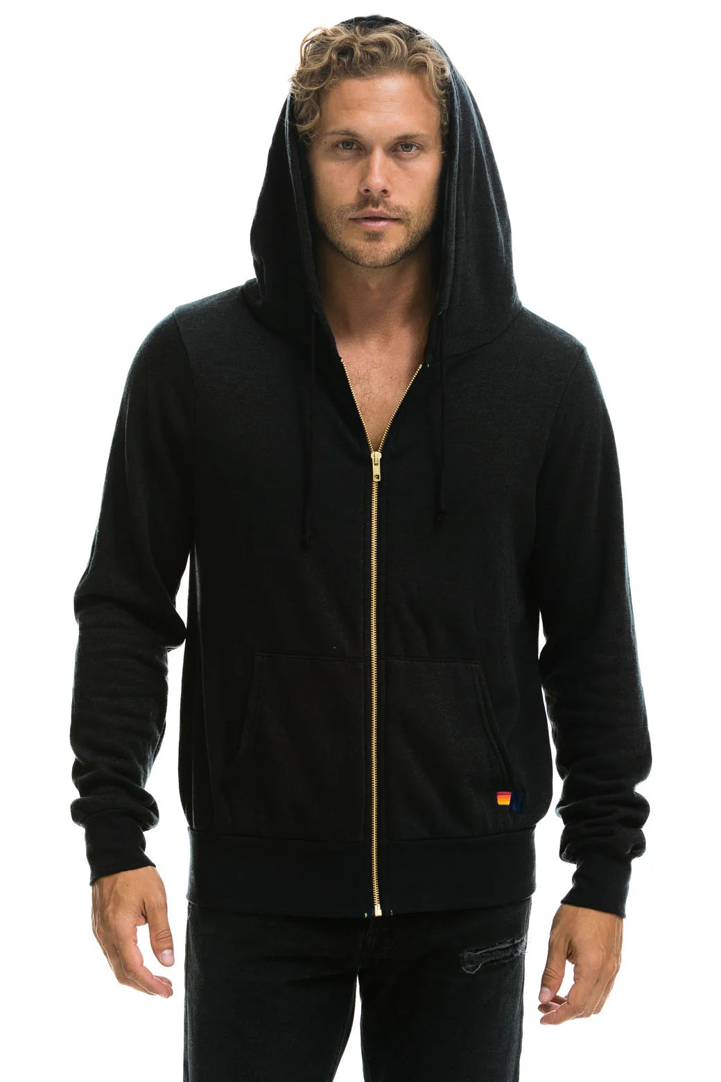 Rock and Roll Zip Hoodie Black