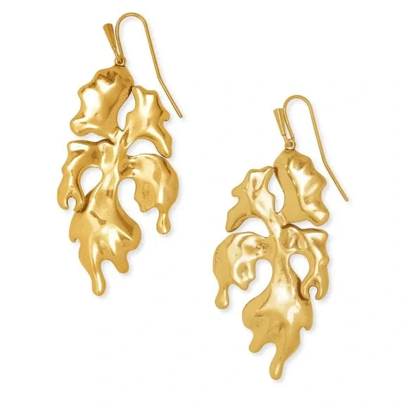 Savannah Drop Statement Earrings in Gold