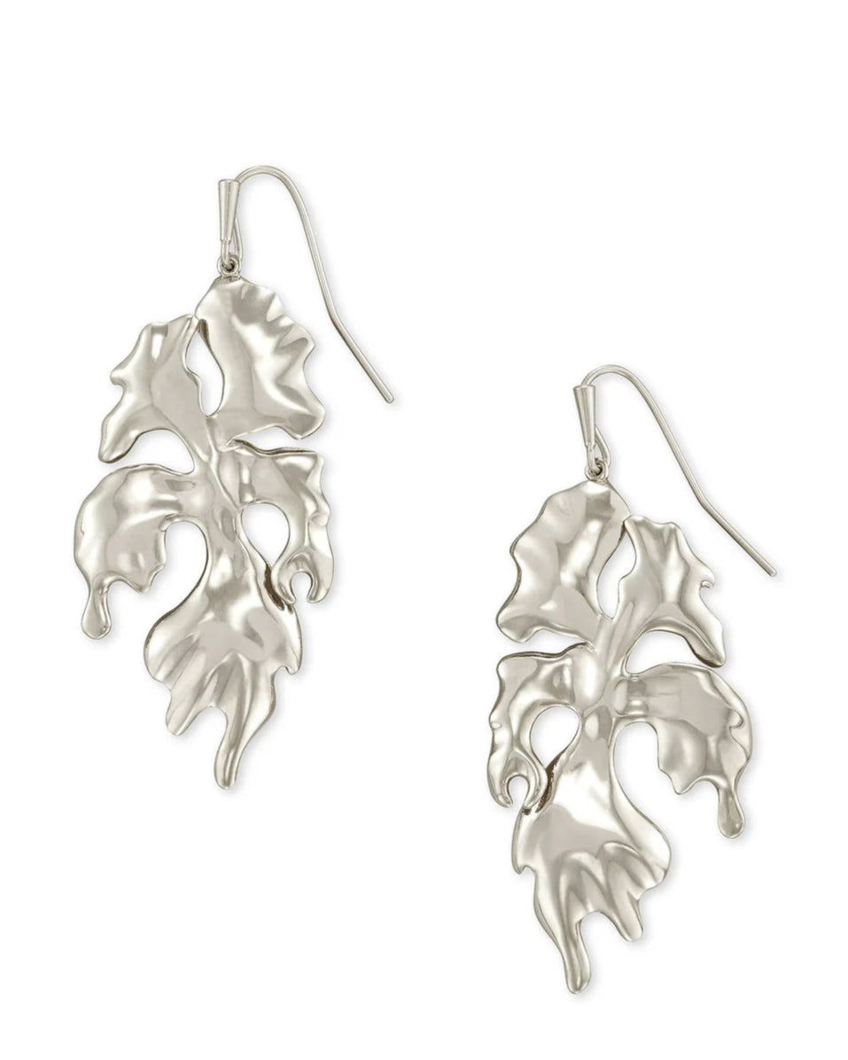 Savannah Drop Statement Earrings in Vintage Silver