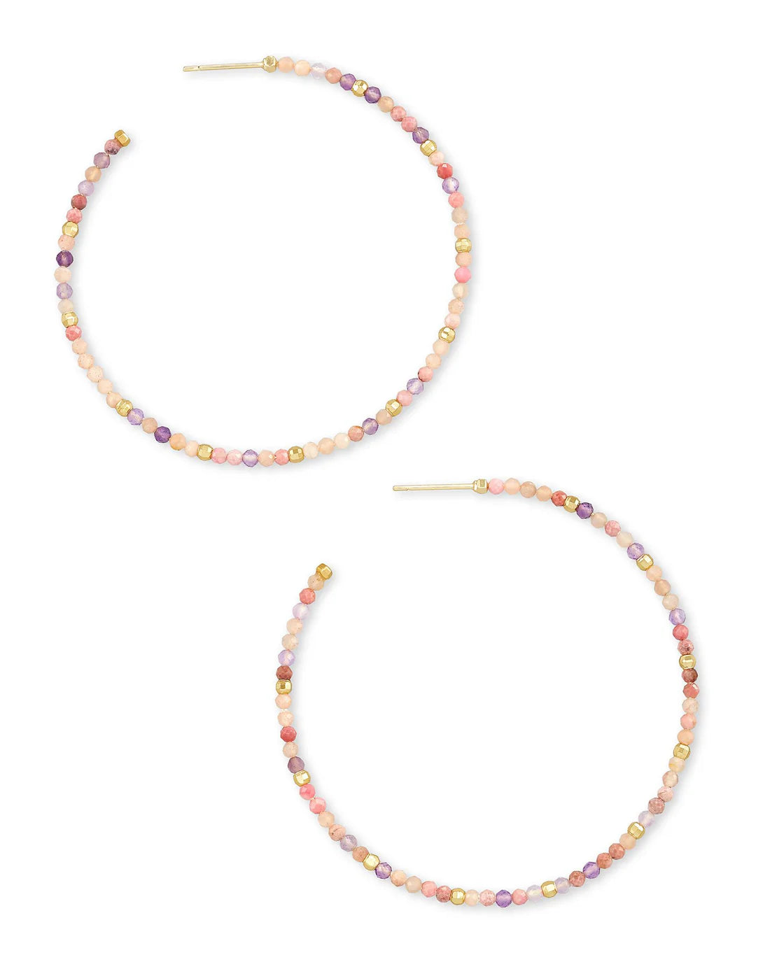 Scarlet Gold Hoop Earrings In Pastel