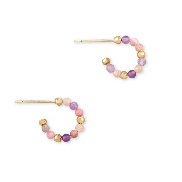 Scarlet Huggie Hoop Earrings in Pastel