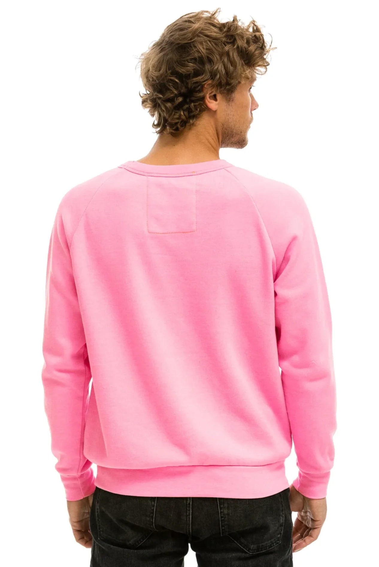 Logo Crew Sweatshirt Neon Pink - Bella's House Tulsa