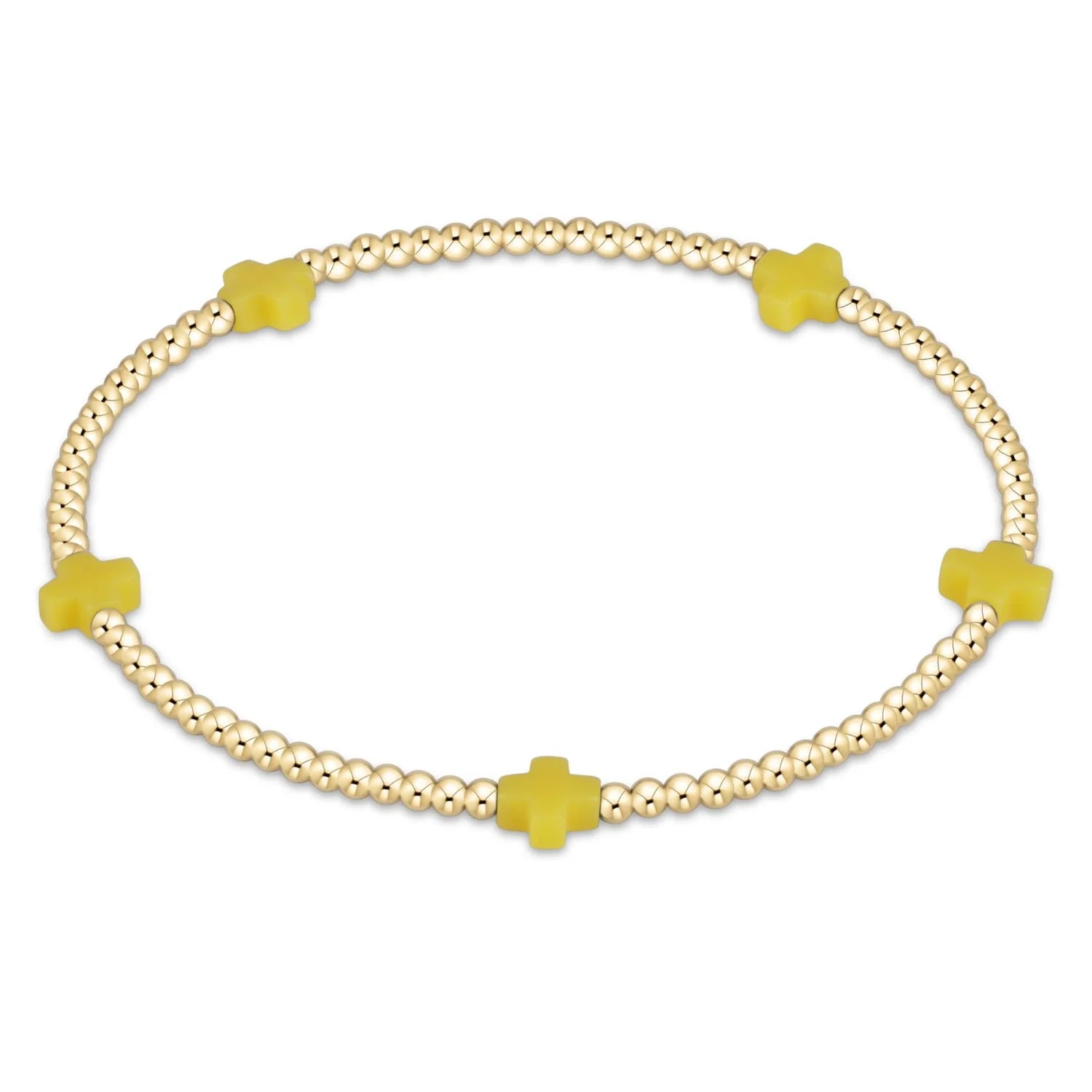 Signature Cross Small Bracelet Canary 2mm