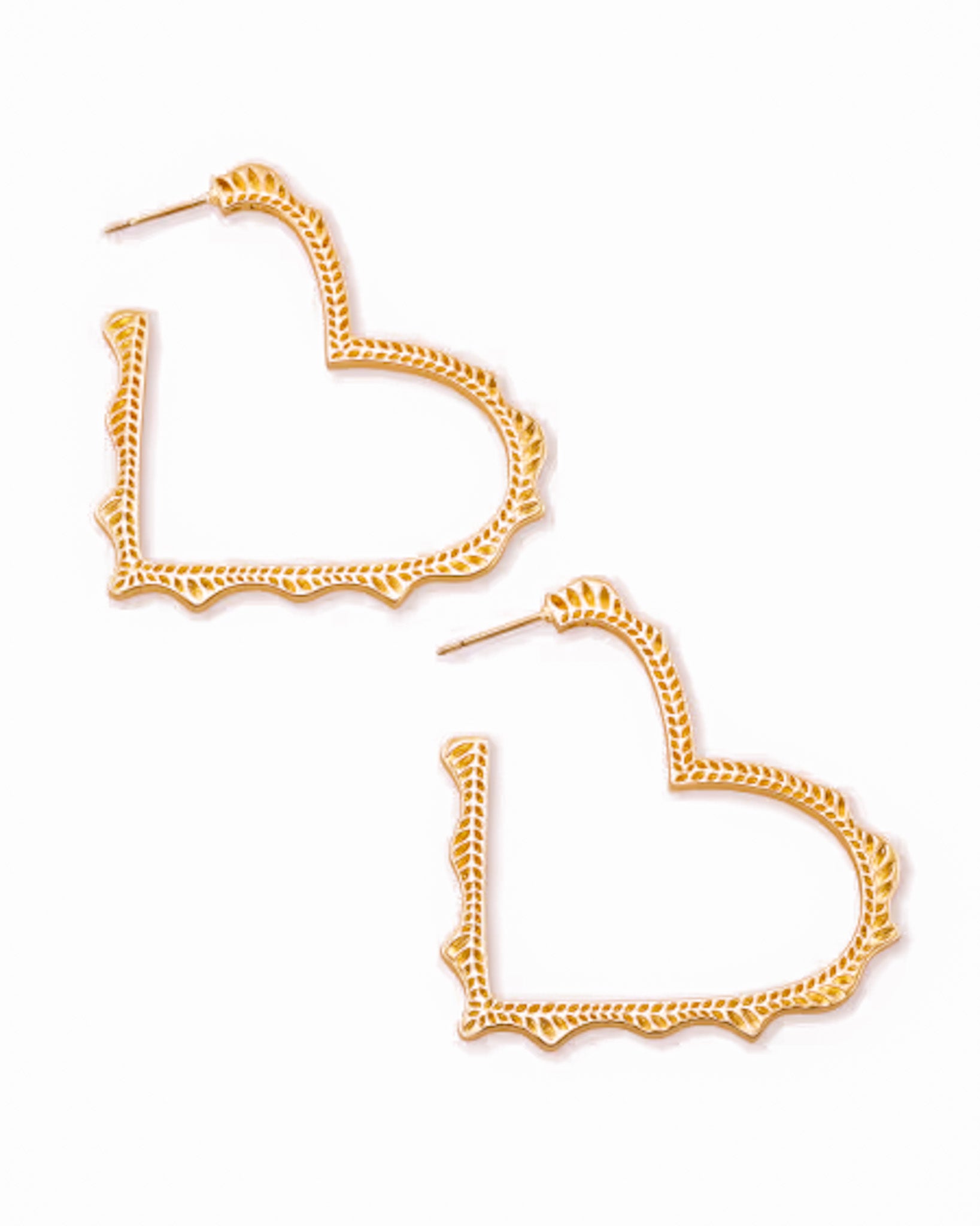 Sophee Heart Rose Gold Hoop Earrings