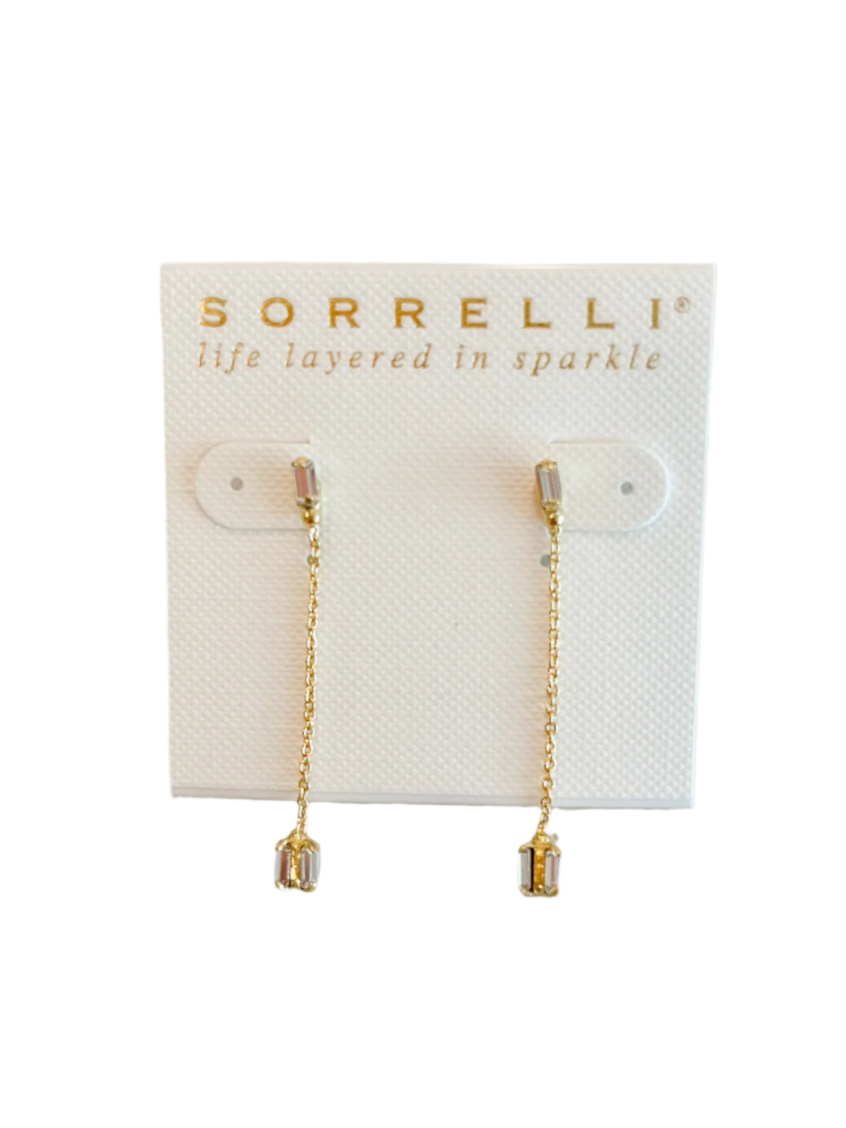 Square Crystal Dangle Earrings
