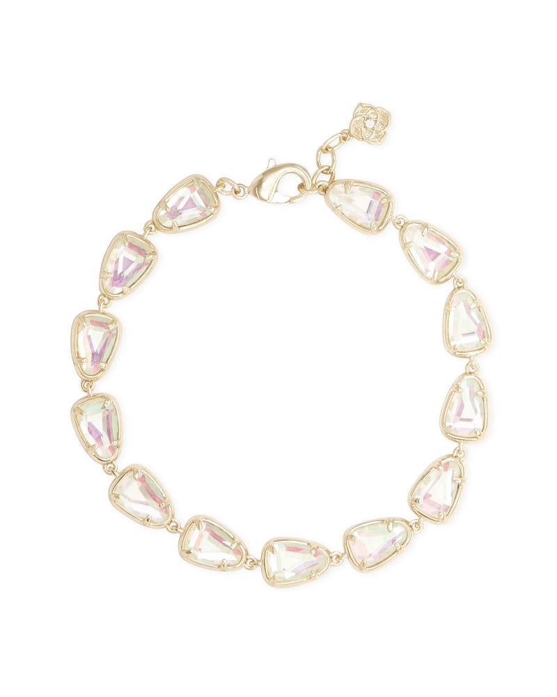 Susanna Gold Link Bracelet in Dichroic Glass