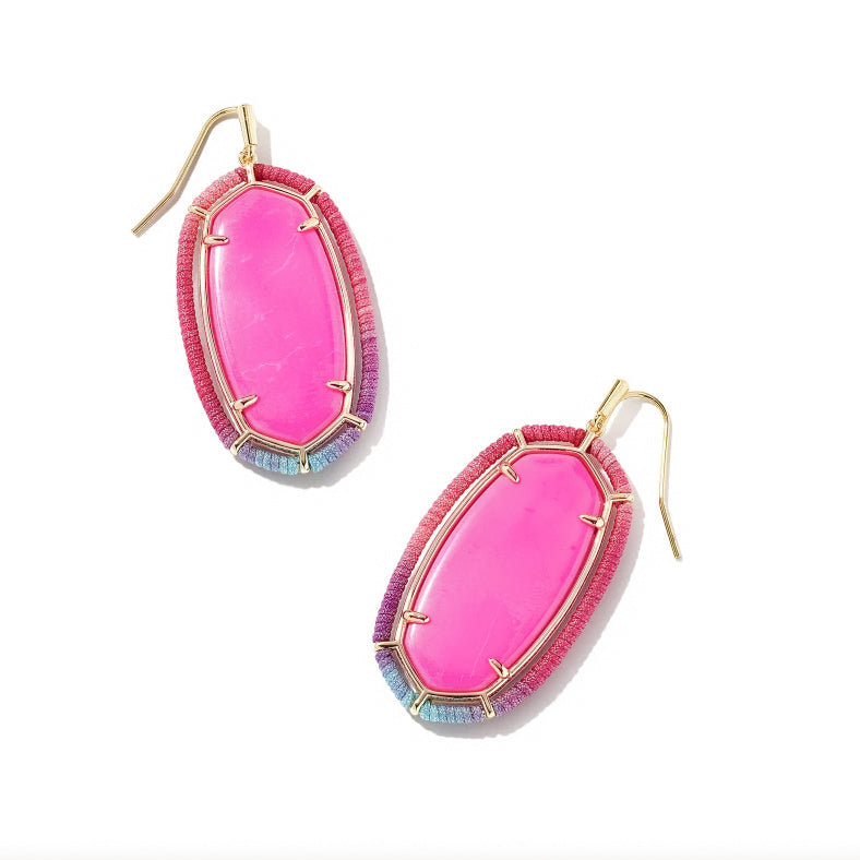 Threaded Elle Earrings in Pink Mix