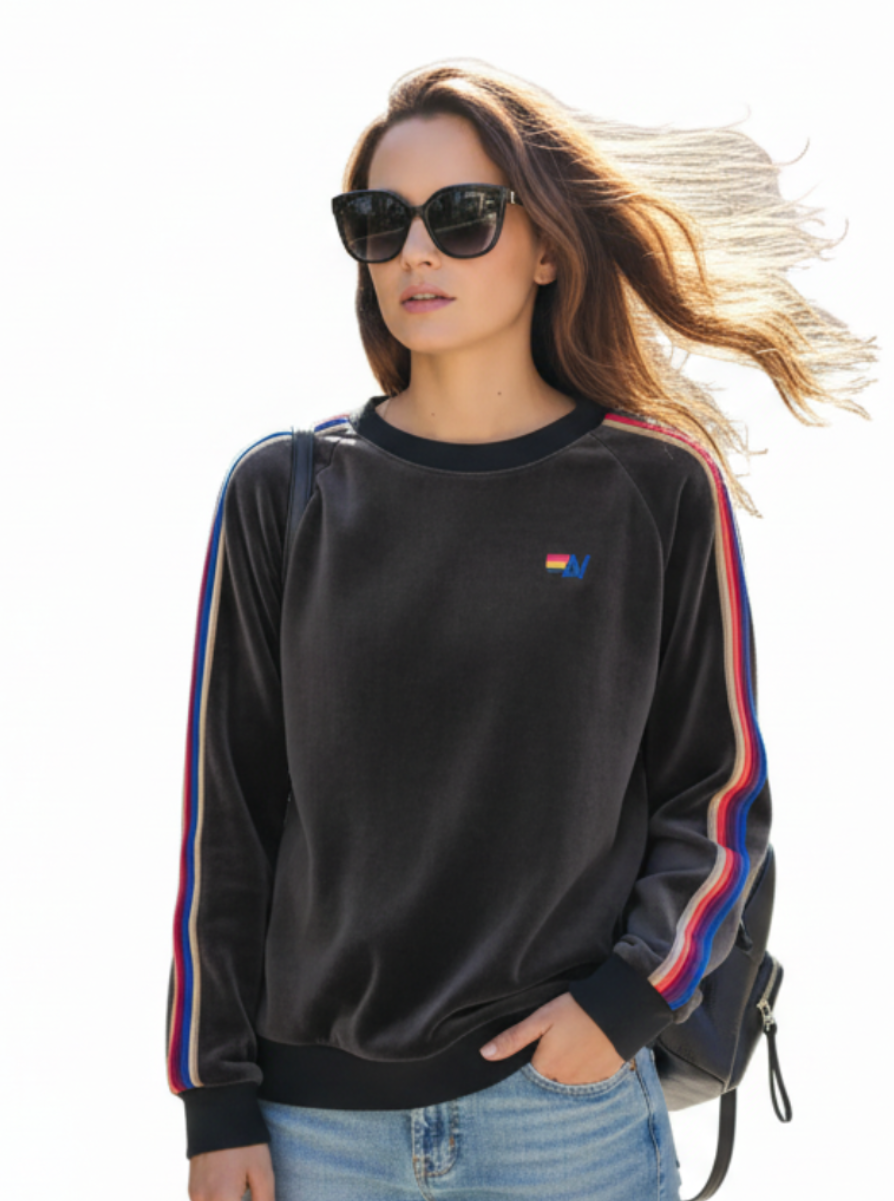 Velvet_5_Stripe_Crew_Sweatshirt_Charcoal