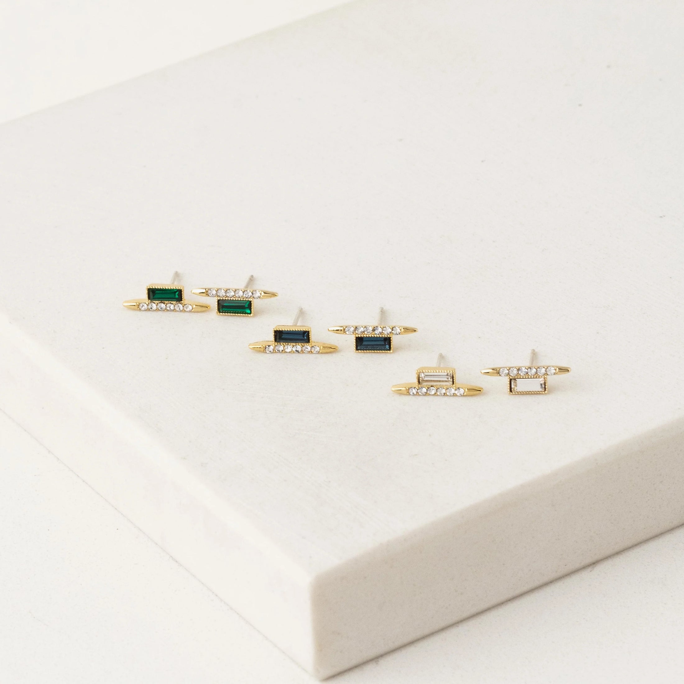 Vendetta Stud Earrings Emerald