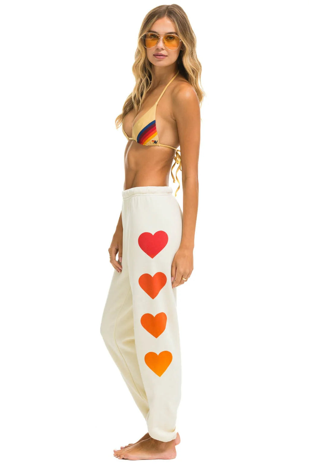 Heart Fade 4 Sweatpants- Vintage White - Bella's House Tulsa