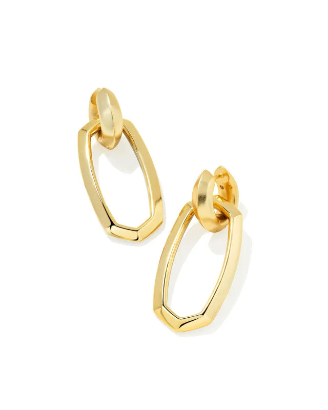 Danielle Gold Mix Metal Convertible Link Earrings