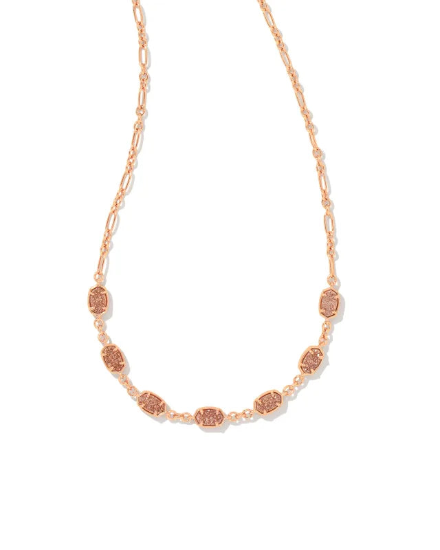 Emilie Strand Necklace in Rose Gold Sand Drusy