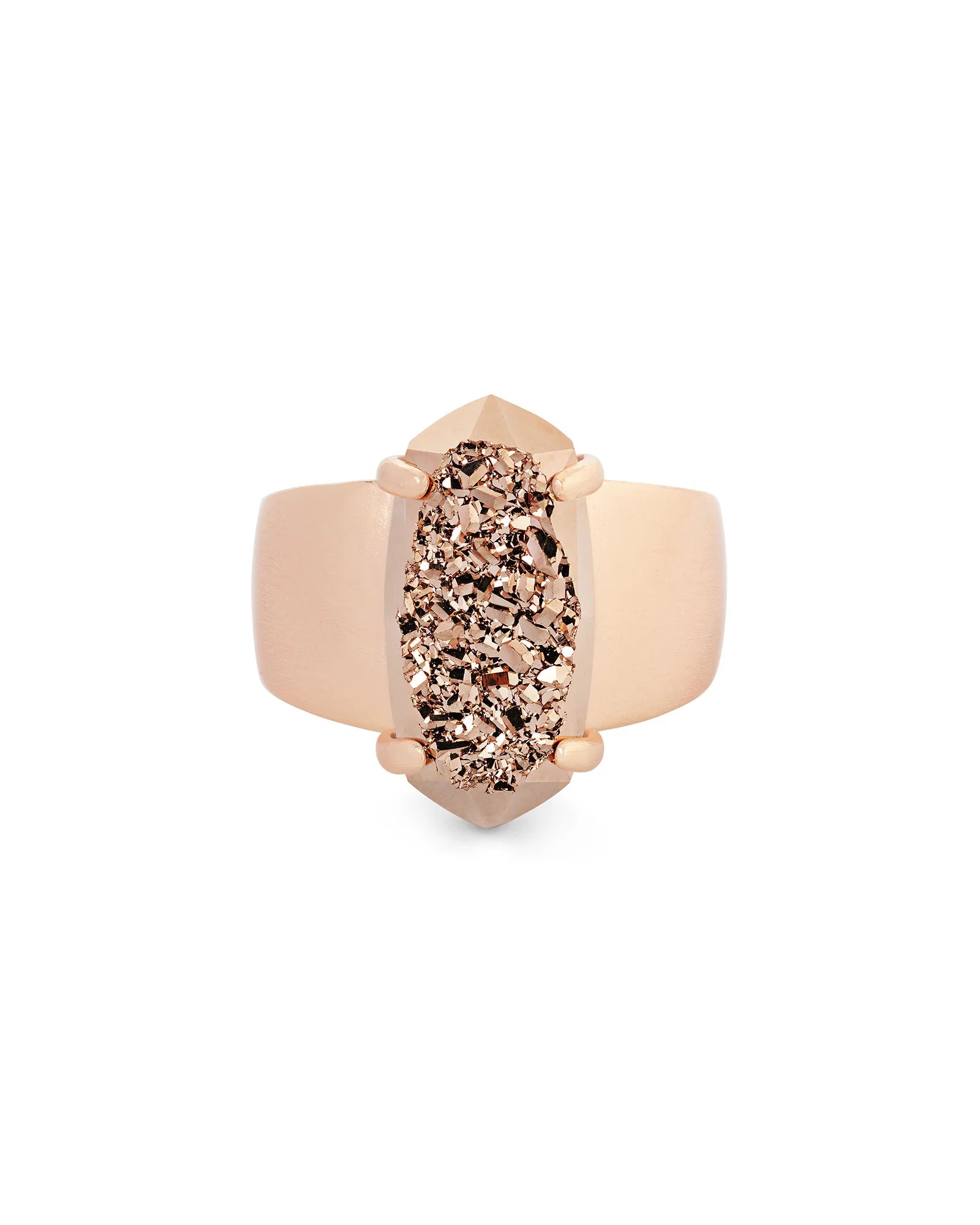 Harrison Cocktail Ring Rose Gold- Drusy