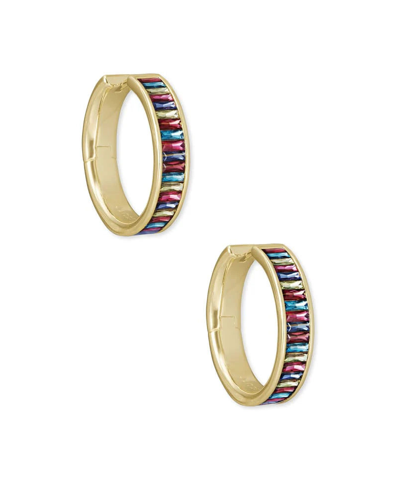 Jack Hoop Earrings in Gold Jewel Tone Mix