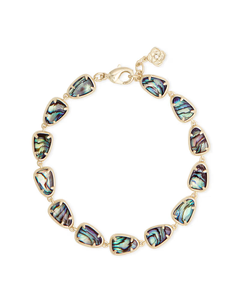 Susanna Gold Link Bracelet in Abalone