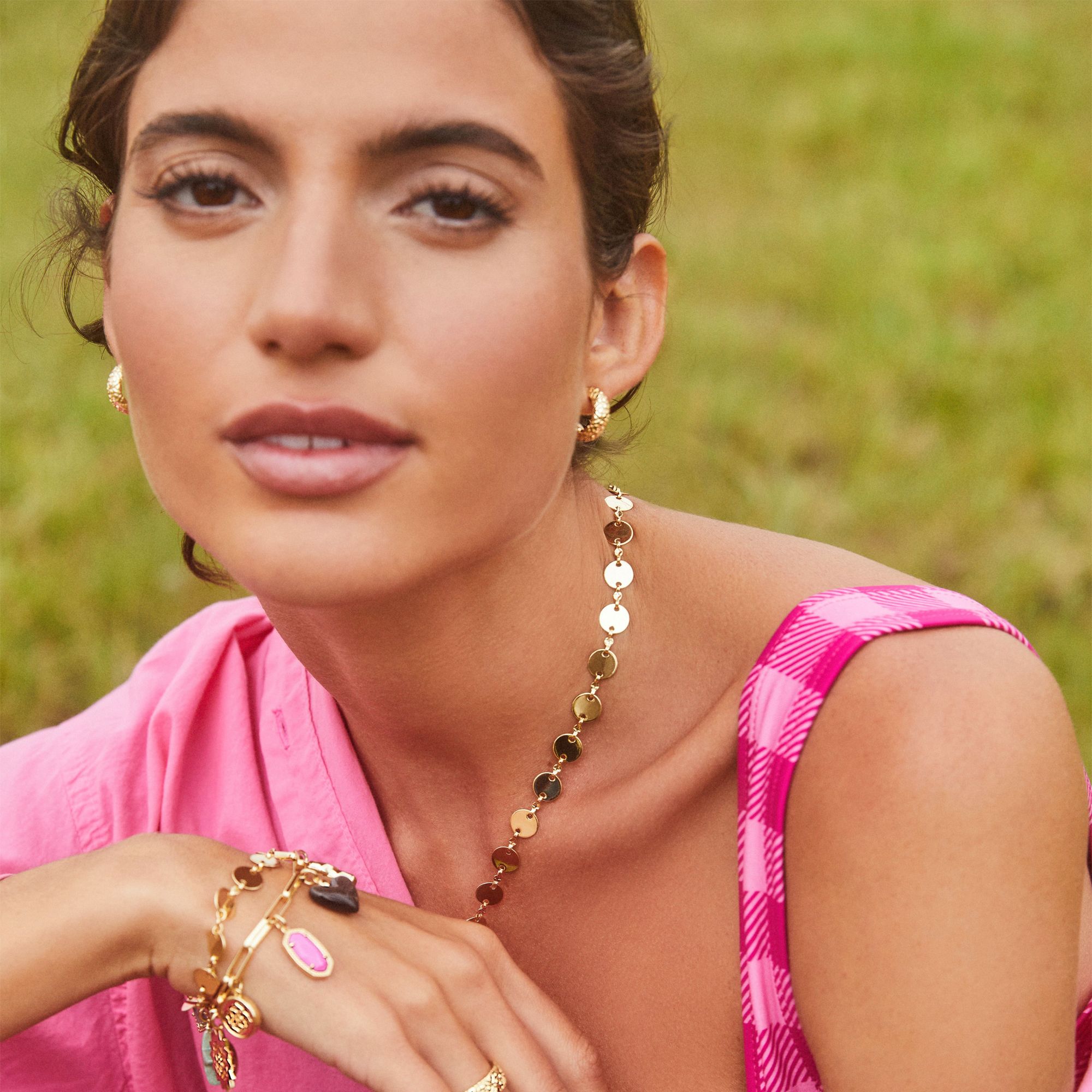 Harper Huggie Earrings in Gold