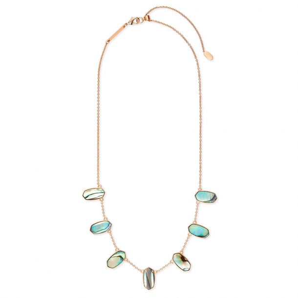 Meadow Necklace in Rose Gold and Abalone