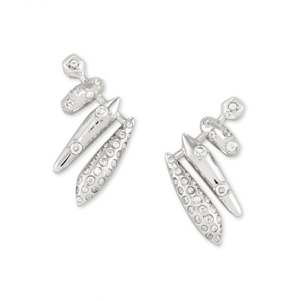 Selena Silver Ear Climber Earrings